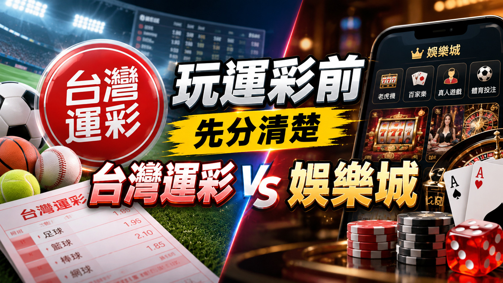 玩運彩前先分清楚台灣運彩與娛樂城